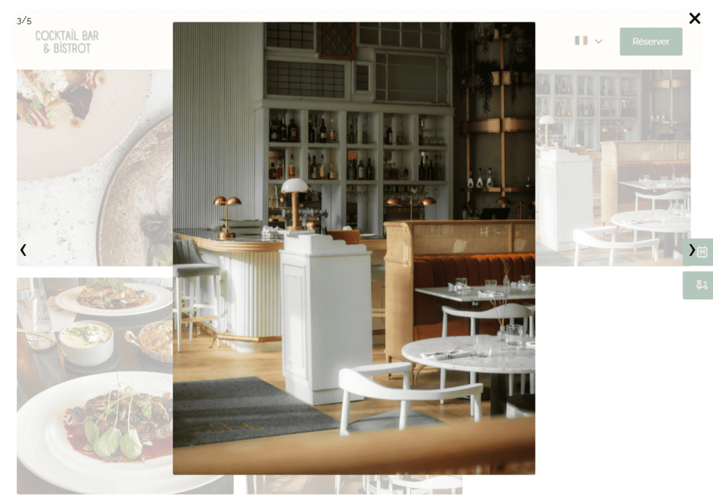 Aperçu Module galerie - Création site restaurant